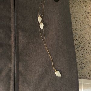 Delicate shell leaf earring and necklace set